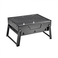 Barbecue japonais pliable en fonte BayKingwin, barbecue au charbon de bois, raclette, fumoir, teppanyaki, barbecue portable pour le camping, pour 3 à 5 personnes