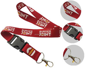 Cordon en polyester imprimé personnalisé promotionnel de sublimation vierge en gros d'usine avec échantillon gratuit de logo - Product Image 3