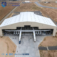 Hangar de Aviones con Estructura de Acero Personalizada, Taller de Aviación Prefabricado con Diseño de Revestimiento Anticorrosión