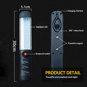 Luz de trabajo COB, linterna recargable por USB, reflector multimodo, foco portátil, linterna LED magnética para acampar, antorcha de reparación - Product Image 2