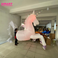 Costume de cheval géant lumineux de 10 pieds, costume gonflable de cheval et de jockey pour déguisements