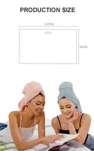 Venta caliente Super absorbente de secado rápido tejido de microfibra ecológico suave seco envoltura cabeza y toallas para el cabello marca <span class=keywords><strong>Lenna</strong></span> - Product Image 6