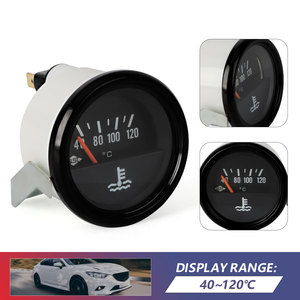 Jauge de température de l'eau, 2 pouces, 52mm, cadran noir, anneau noir, 40-120, pour mise à niveau du tableau de bord de voiture 12V - Product Image 3