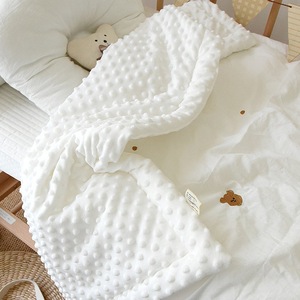 Baby Plush Quilt Pure Cotton Embroidered Air Permeable All Season Comfort <b>Blanket</b> For Infants And Toddlers - Product Image 1