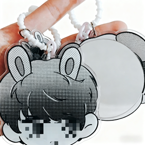 Custom Creative INS Acrylic <b>Mirror</b> Keyring Cute Sweet <b>Small</b> Portable Makeup <b>Mirror</b> Keychains - Product Image 1