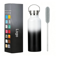 Bouteilles isothermes en acier inoxydable de 750 ml (25 oz) compatibles avec les porte-gobelets, pour le camping, pour boissons froides et chaudes