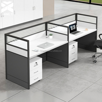 Poste de travail de bureau moderne avec cloisons modulaires et design ergonomique pour hôpitaux, écoles et bureaux
