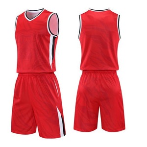 Ensemble de maillots de basket-ball sportifs en polyester à séchage rapide pour l'été, uniforme d'équipe pour hommes adultes, tenue d'entraînement pour le jeu - Product Image 4