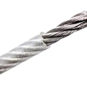 1.5mm Pvc Coated Low Relaxation 2mm Plastic Coated Galvanized Pc Steel Wire Strand For Zip Line