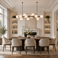 Lustre moderne en forme de globe en albâtre, cadre en laiton, luminaire suspendu en marbre pour salle à manger, décoration de plafond haut