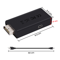 Convertidor Bitfunx Compatible con HD para PS2, Adaptador de Audio y Video con Cable USB para SONY Playstation 2 PS2 PS3