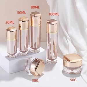 Thiết Kế Mới Nước Drop Shipping Loạt Nhựa Mỹ Phẩm Chai Lotion 30G 50G 30Ml 50Ml 80Ml 100Ml Cho Chăm Sóc Da Huyết Thanh Dầu Gội Đầu - Product Image 2