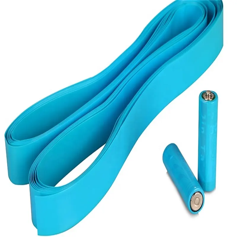 30-630mm Lay-plano ancho de PVC de calor encogimiento tubo Color azul para 18650 de 21700 de la batería 32650 paquete