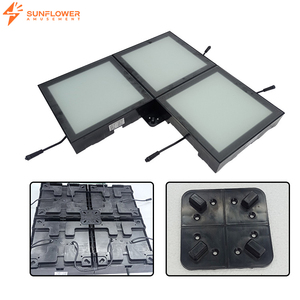 <span class=keywords><strong>Meilleur</strong></span> prix pour dalles de sol LED modulaires interactives personnalisées 30x30cm en verre trempé avec éclairage RGB à induction pour salle de jeux - Product Image 2