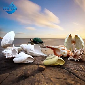 Scultura di Sirena in Fibra di Vetro Personalizzata per Esterni, Decorazione Creativa per Spiaggia, Simulazione di Corallo Marino - Product Image 6