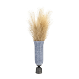 Vaso in vetro Coastal con base in metallo, vaso decorativo per fiori, per soggiorno, ufficio, camera da letto, tavolo - Product Image 2