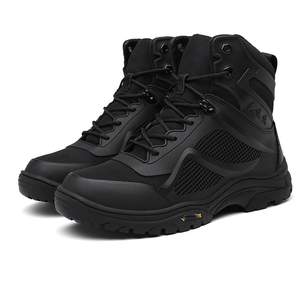 Botas de Entrenamiento DFU0140, Negras, Talla Grande para Hombre, Botas Altas con Punta de Acero, Zapatos de Montañismo para Hombre, Botas de Escalada para Deportes al Aire Libre - Product Image 5