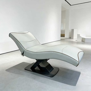 New High-End Modern Leather Beauty Bed for Salons <b>Adjustable</b> S-Shaped Eyelash & Nail Art Bed Face Washing Ear Picking Features - Product Image 1