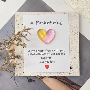 Biglietto d'Auguri <span class=keywords><strong>Pop</strong></span>-up per San Valentino con Cuore in Resina Ecologica, Decorazione Regalo - Product Image 3