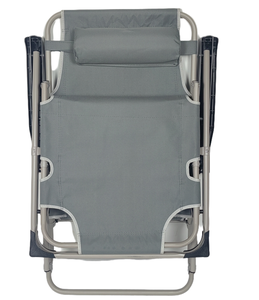Chaise de plage grise Tumbona <span class=keywords><strong>Transat</strong></span> de jardin de camping pliable et inclinable pour salon de voyage <span class=keywords><strong>portable</strong></span> personnalisé - Product Image 4