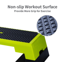 Stepper aérobie avec logo personnalisé, banc de fitness, planche d'exercice 100% naturelle, réglable et antidérapante.