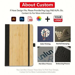 Ensemble de carnet de notes et stylo 2 en 1 haut de gamme personnalisé, couverture en bambou, coffret cadeau, carnets de notes pour réunions, vente en gros - Product Image 4