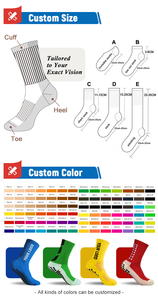 Chaussettes de sport mi-mollet en coton peigné ultra-doux avec semelle coussinée et fond éponge, chaussettes athlétiques de performance - Product Image 5
