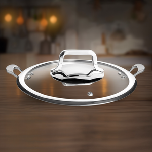 Coperchio in vetro con manico in acciaio inox da 8 pollici per pentole da cucina - Product Image 3