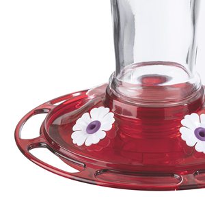 Alimentador de colibrí acrílico rubí para la salud de las aves, comederos de colibrí de vidrio para jardín exterior, 4 estaciones de alimentación, 10 onzas - Product Image 2
