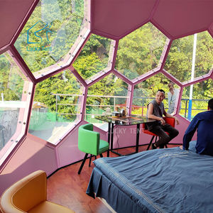 Dôme <span class=keywords><strong>Camping</strong></span> Igloo moderne en fibre de verre géodésique en verre nid d'abeille maison dôme à vendre - Product Image 4