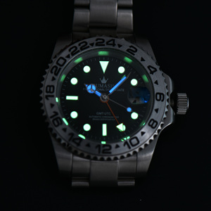 Seiko Logo Người Đàn Ông Sang Trọng Của 40Mm Tự Động Đồng Hồ Cơ Khí Với 20Mm Thép Không Gỉ Dây Đeo Con Trỏ Quay Số Gmt Điện Dự Trữ - Product Image 3