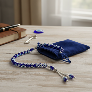 21 X 2 cm Evil Eye Rosary Elegant Fine <b>Beaded</b> <b>Bracelet</b> - Product Image 3