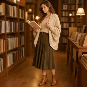 Mantella/Coprispalle da <span class=keywords><strong>Donna</strong></span> in Cashmere 100% Lavorato a Maglia, Monocolore, con Maniche a Pipistrello e Apertura Frontale, Vestibilità Ampia, Personalizzabile per Ingrosso - Product Image 5