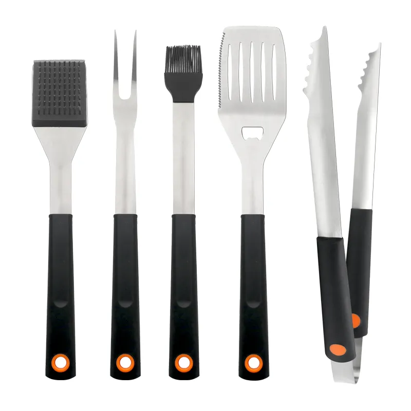 Cắm Trại Ngoài Trời Dụng Cụ Nấu Ăn Di Động Bán Buôn Thép Không Gỉ Nặng Fork Turner Kẹp BBQ Tool Set