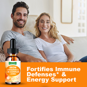 Gotas de <span class=keywords><strong>hierro</strong></span> líquido vegano, complejo de vitamina B, suplemento sanitario de alta potencia, soporte <span class=keywords><strong>para</strong></span> glóbulos rojos, recuperación de <span class=keywords><strong>la</strong></span> fatiga de <span class=keywords><strong>la</strong></span> <span class=keywords><strong>anemia</strong></span> - Product Image 5