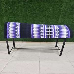 Tapis de couverture de selle de cheval en laine avec logo personnalisé fait à la main tampons de feutre de dressage de saut occidental coquille en cuir forme de taille personnalisable - Product Image 5