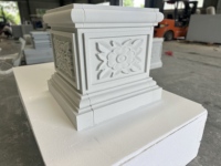 Socle en céramique mousse de style européen classique, base de statue de jardin, colonne romaine, plinthe pour pot de fleurs, pour décoration intérieure et extérieure