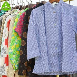 Roupas de Brechó Camisa Vintage de Marca com Estampa Floral Roupas Usadas da <span class=keywords><strong>China</strong></span> Vestuário de Segunda Mão - Product Image 5