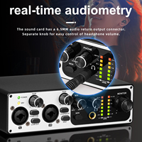 Carte d'interface audio professionnelle 2 canaux 24 bits 192 kHz, construction métallique, communication sans fil/filaire pour studio