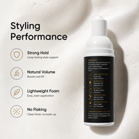 Mousse et mousse coiffante légère à base d'eau à tenue forte pour perruques, marque privée - Fabricant OEM avec emballage personnalisé