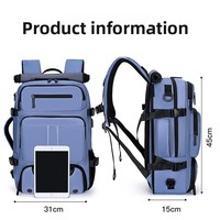 Ransel Laptop Profesional Tahan Air 15.6 Inch, Kapasitas Besar, Kompartemen Sepatu, Dilengkapi Port USB untuk Pengisian Daya