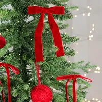 Lazo Decorativo de Terciopelo para Botellas de Vino, para Árbol de Navidad, 24 Piezas/Bolsa, Lazos de Regalo Personalizados