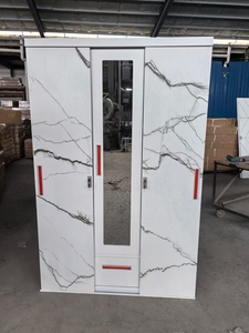 Hiện Đại Đôi Cửa Thép Almirah Trượt Cơ Chế In Hoa Mô Hình Ấn Độ Tủ Quần Áo Nhà Phòng Ngủ Lắp Ráp Trường Phòng Tập Thể Dục - Product Image 6