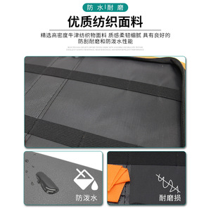 Bolsa de lona para herramientas, 26,5x18,5x5cm, cierre de cremallera, forro de poliéster para almacenamiento de herramientas electrónicas - Product Image 4