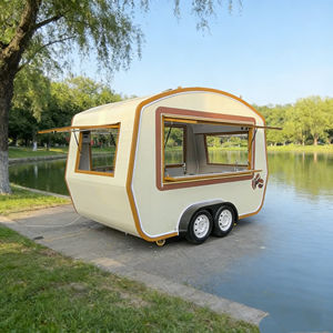 Idéal pour chariot de restauration mobile rétro vintage de qualité commerciale pour marché nocturne, stand de rue, vente de burgers, boissons et fritures - Product Image 2