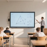 Tableau blanc interactif intelligent à écran plat de 75 pouces, écran tactile multipoint, consultation en télémédecine