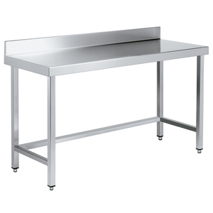 EURAST 1D61080M Mesa de Trabajo Mural para Cocina 1600x800x850mm Desmontada Sin Estante - Product Image 1