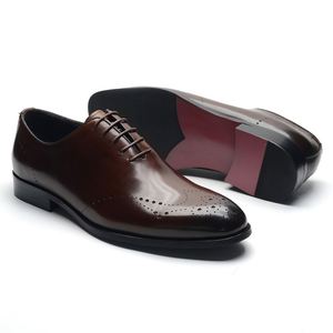 รองเท้าออกซ์ฟอร์ดผู้ชายดีไซน์หรูหรา รุ่นใหม่ สไตล์ลำลอง เพิ่มความสูง กันลื่น กันน้ำ เหมาะสำหรับงานแต่งงานและงานปาร์ตี้ - Product Image 4