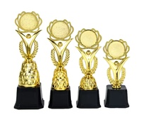 Série de trophées en plastique de conception nouvelle, vente directe d'usine de trophées en plastique, base de trophée et pilier de trophée de remplacement