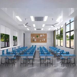 YJ Mobiliário escolar personalizado Mesas ergonômicas modernas para sala de aula com gaveta